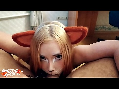 ❤️ Kitsune inomedza mboro uye nekukandira mumuromo make ❤ ☑
